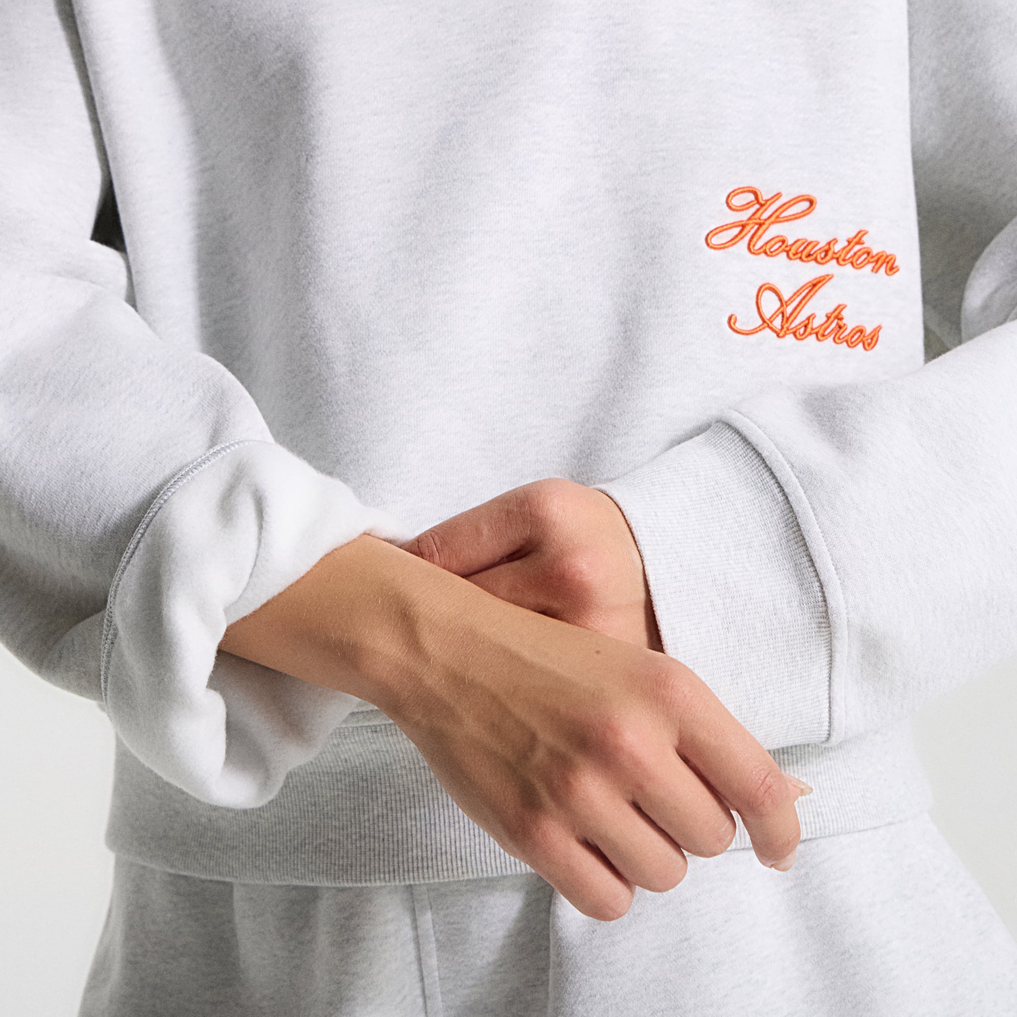 Sweat-shirt oversize Steady State pour femme, gris chiné, Houston Astros