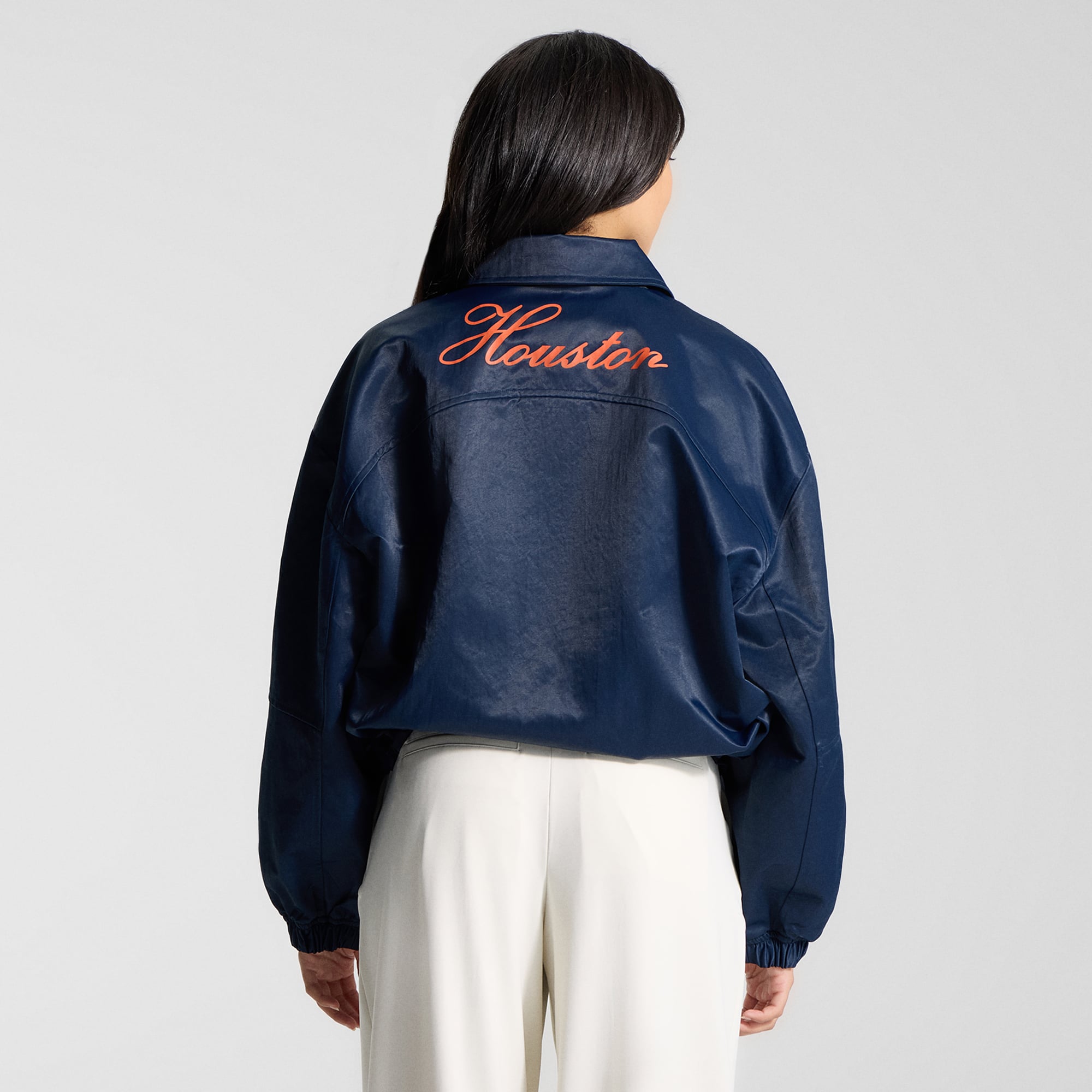 Veste d'entraîneur des Astros de Houston, bleu marine, lululemon, pour femmes