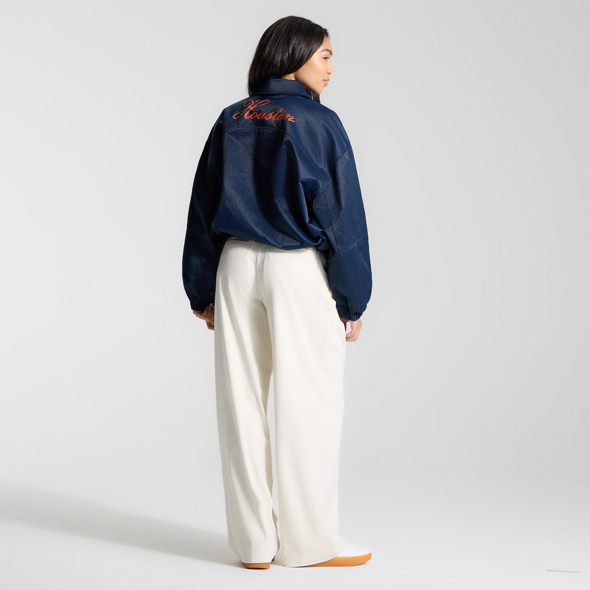 Veste d'entraîneur des Astros de Houston, bleu marine, lululemon, pour femmes