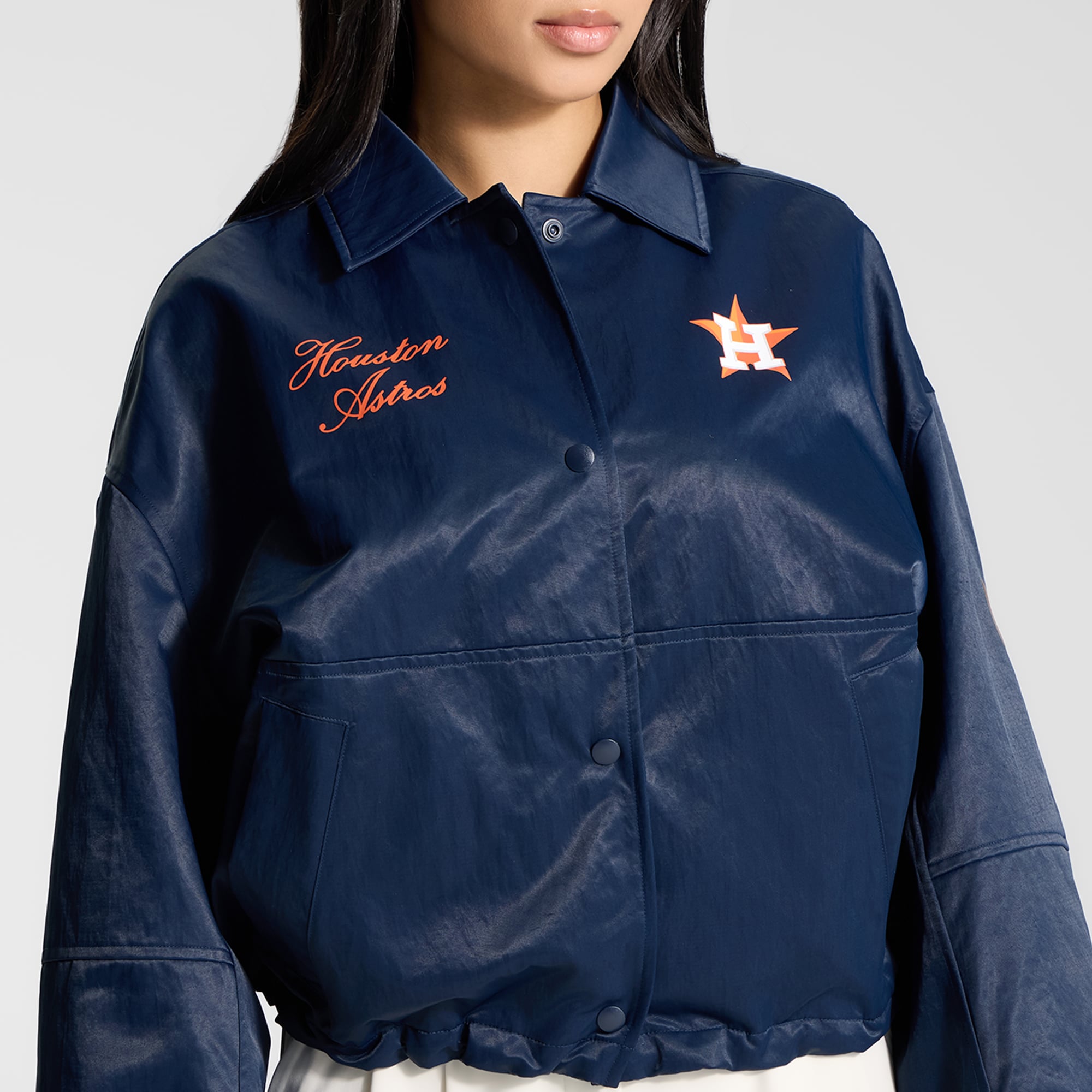 Veste d'entraîneur des Astros de Houston, bleu marine, lululemon, pour femmes