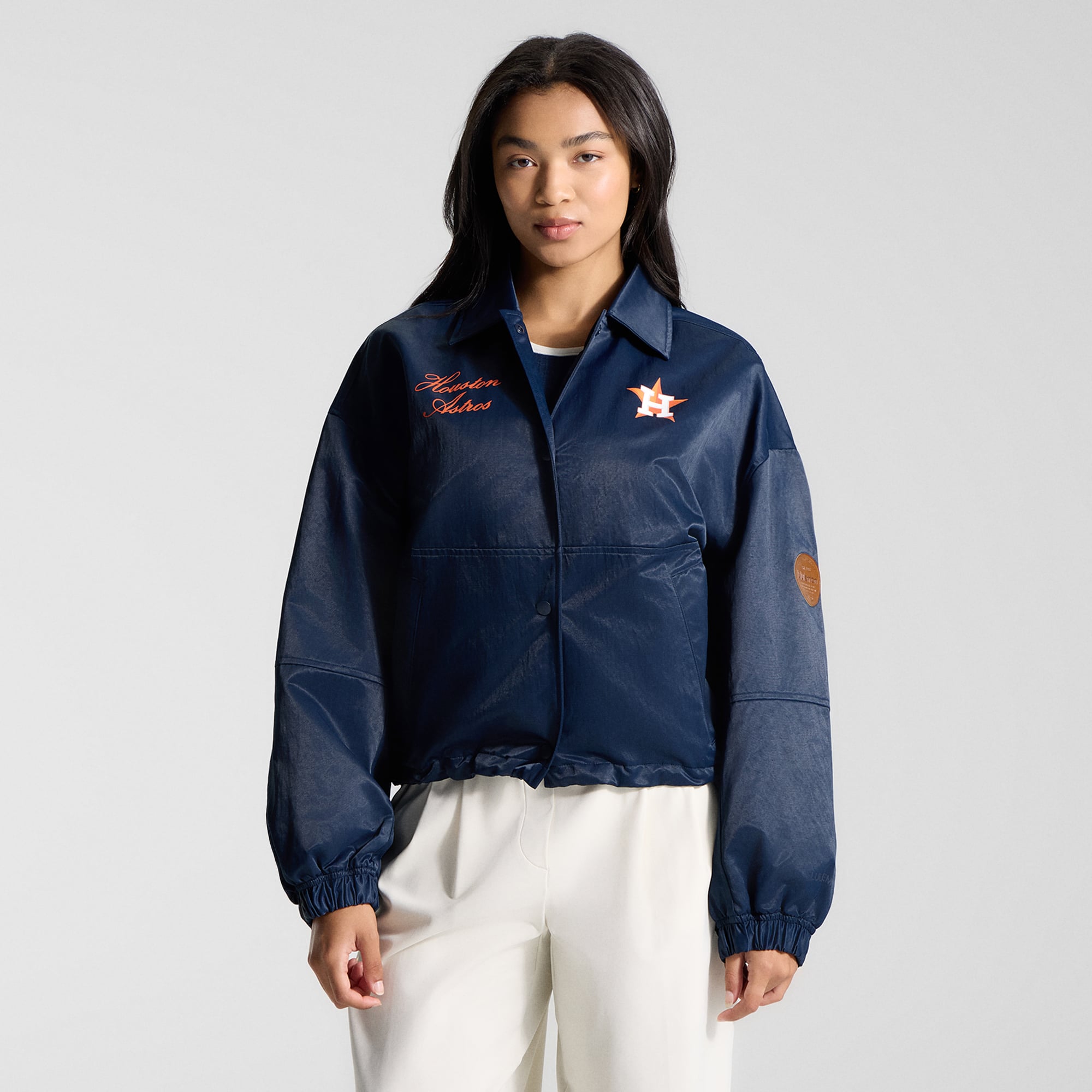 Veste d'entraîneur des Astros de Houston, bleu marine, lululemon, pour femmes