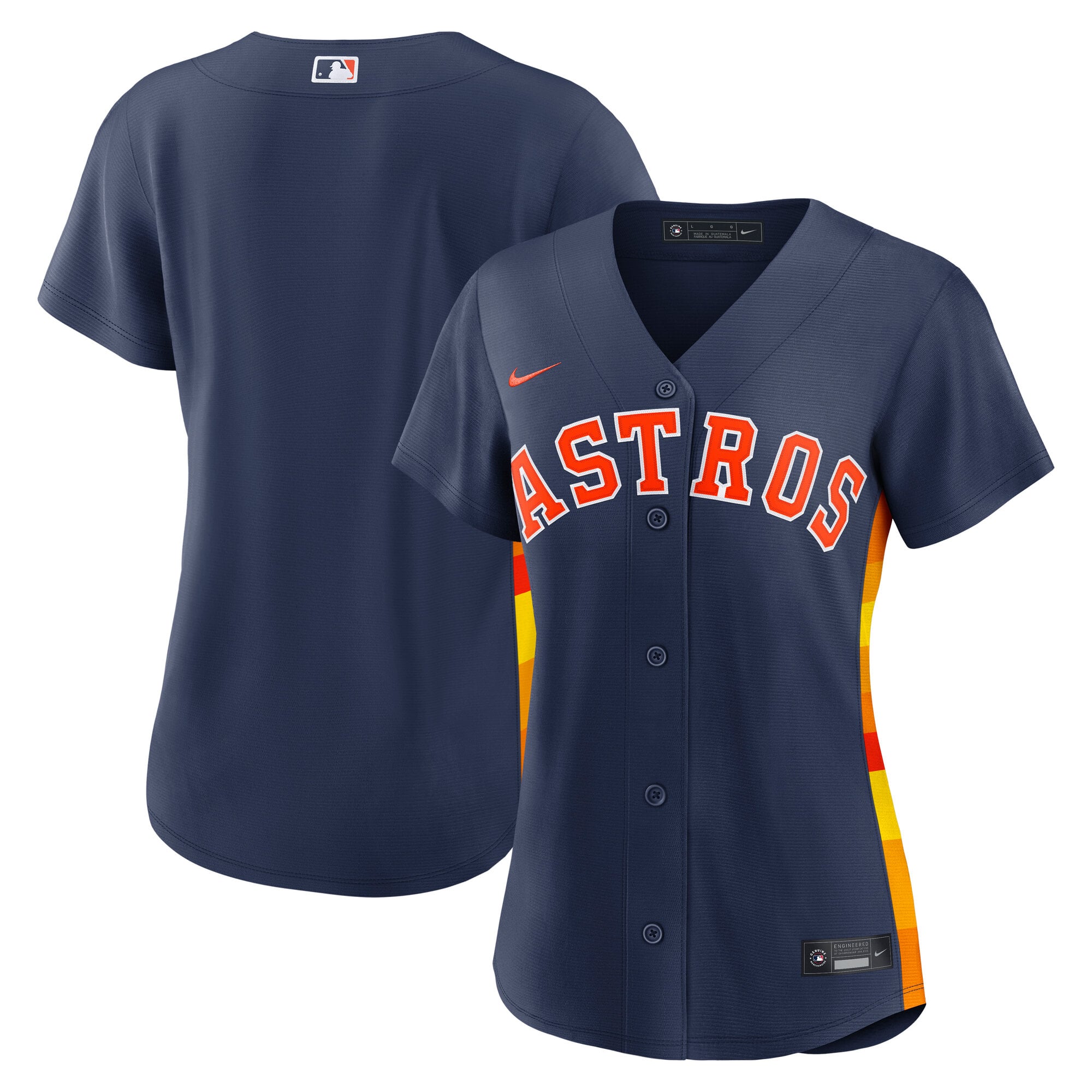 Maillot réplique Nike bleu marine des Astros de Houston, modèle alternatif 2, pour femme