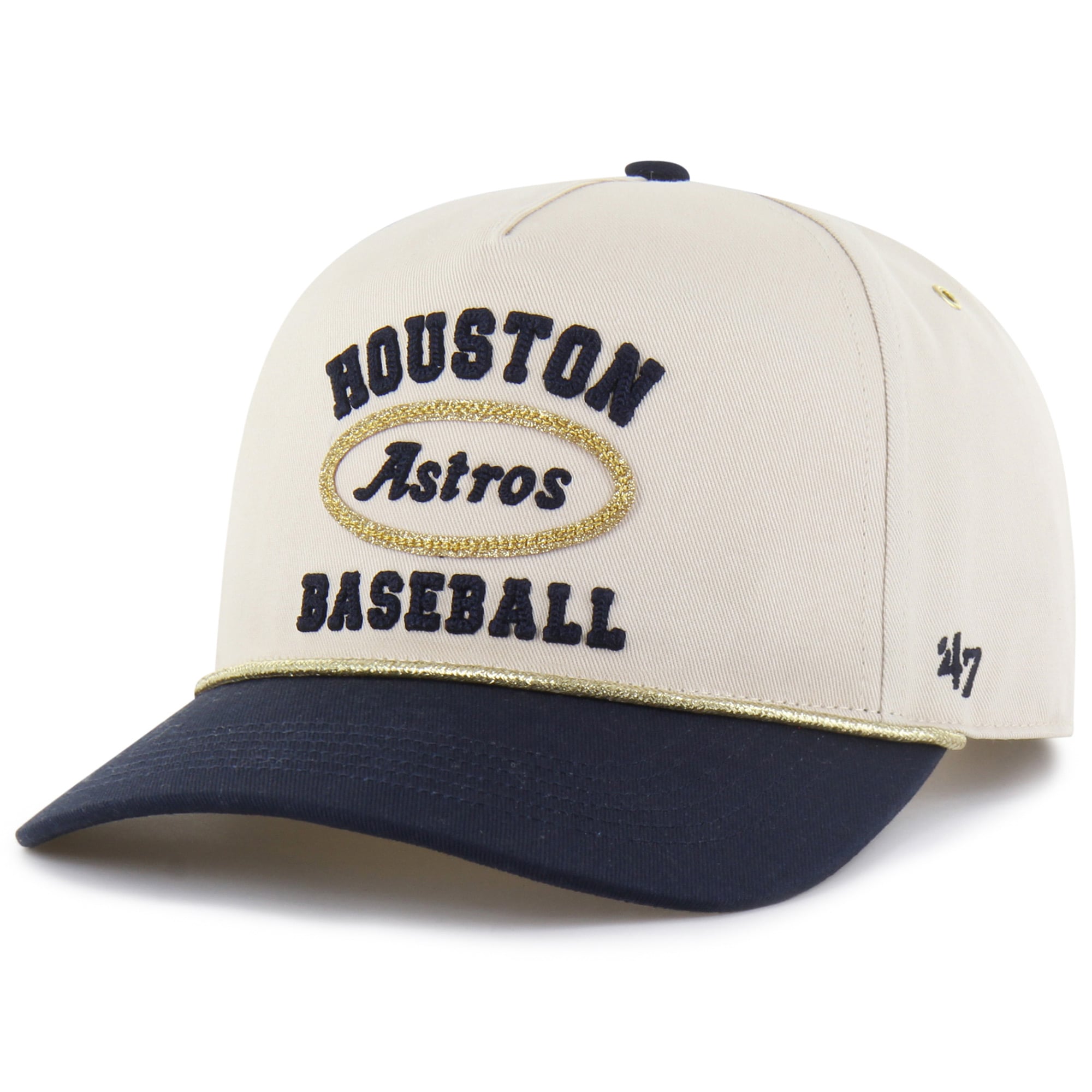 Chapeau ajustable Stoney Clover Lane x '47 Natural Houston Astros à paillettes et corde