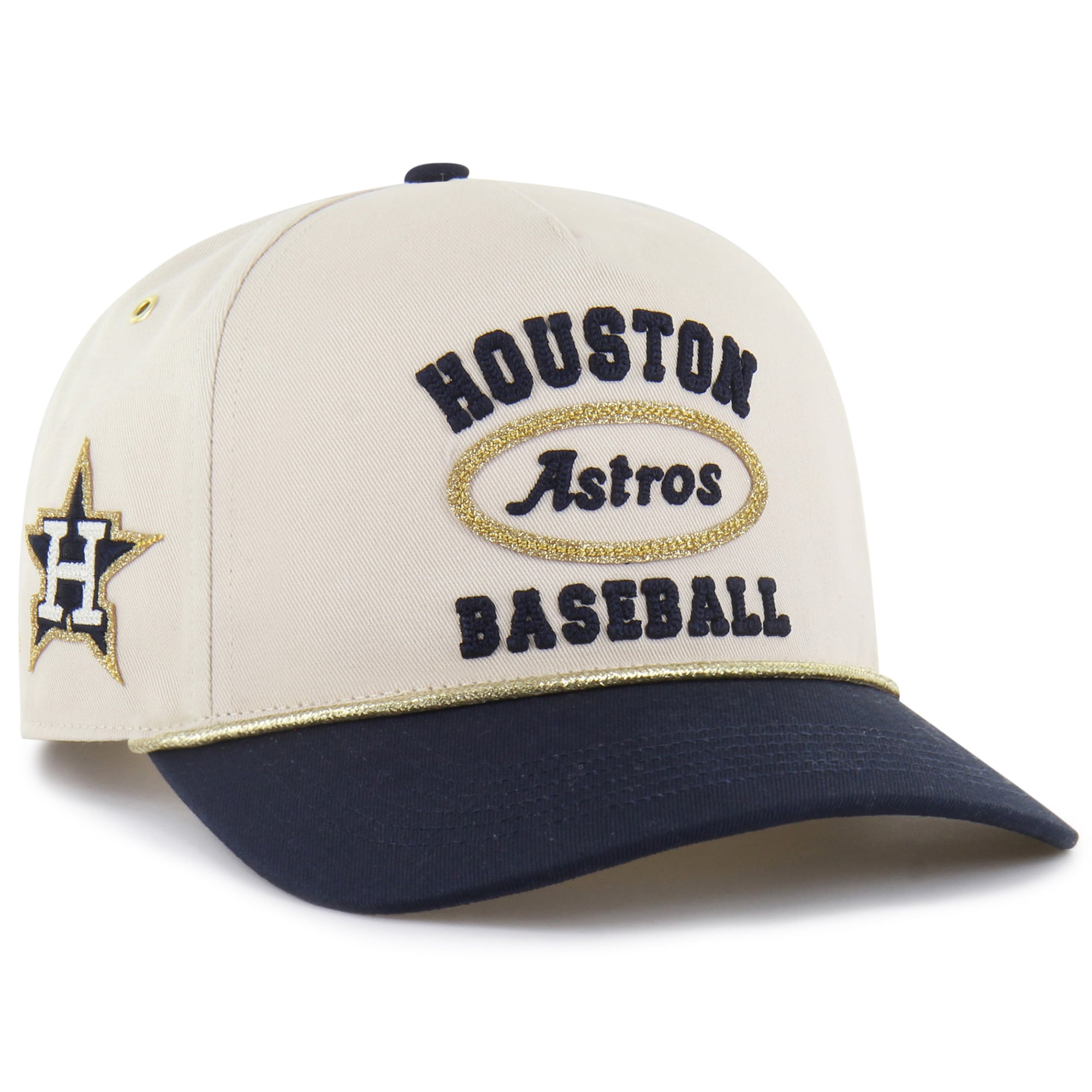 Chapeau ajustable Stoney Clover Lane x '47 Natural Houston Astros à paillettes et corde