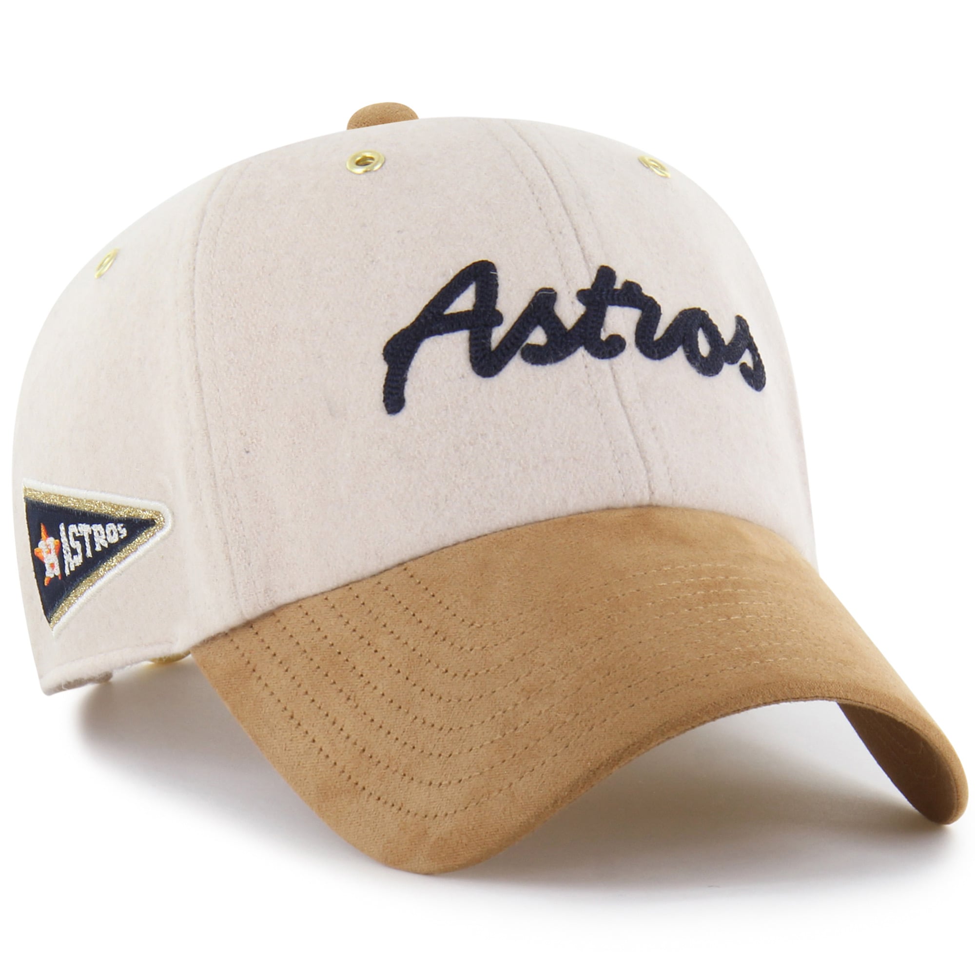 Women's Stoney Clover Lane x '47 Natural Houston Astros Script Charm Clean Up Adjustable Hat