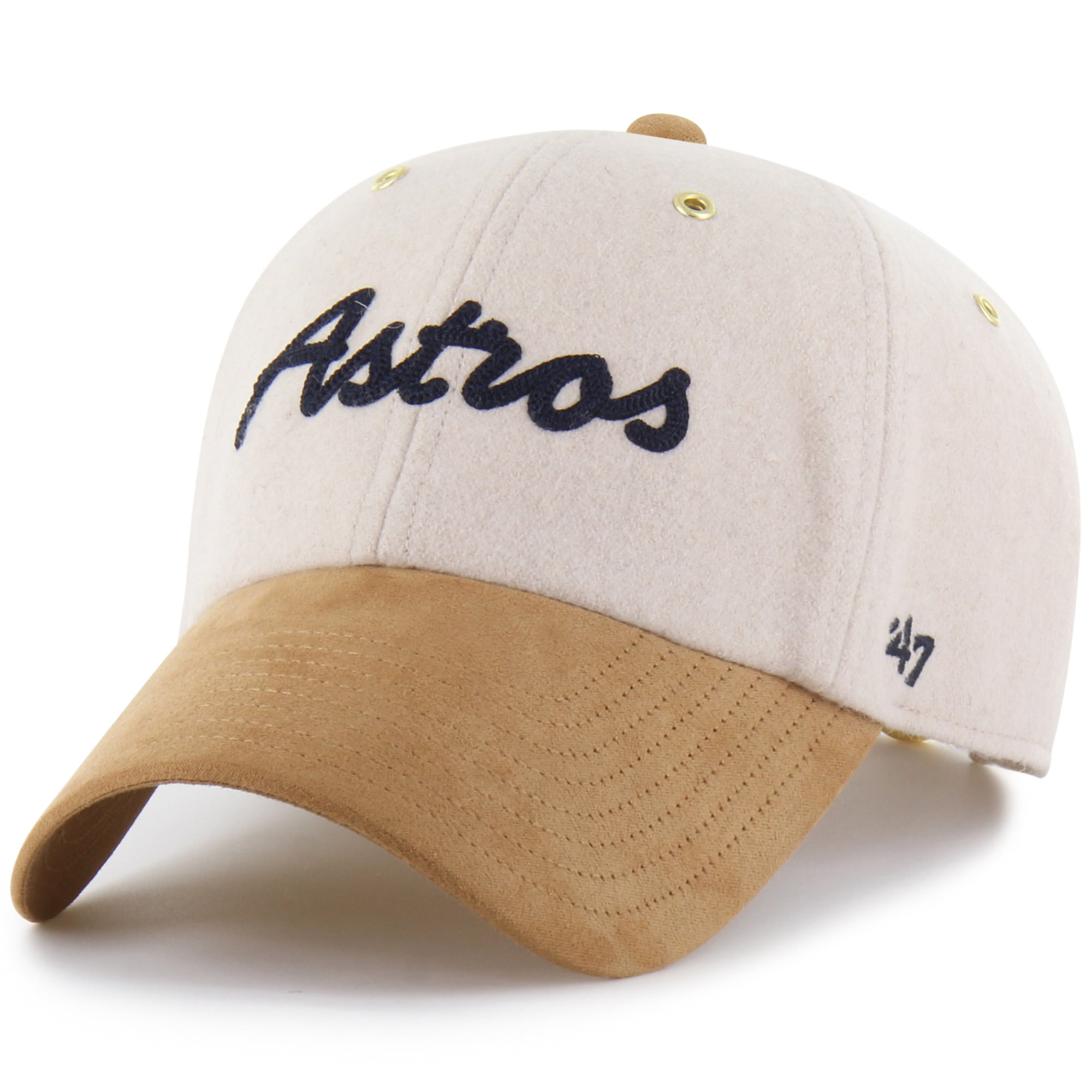 Women's Stoney Clover Lane x '47 Natural Houston Astros Script Charm Clean Up Adjustable Hat