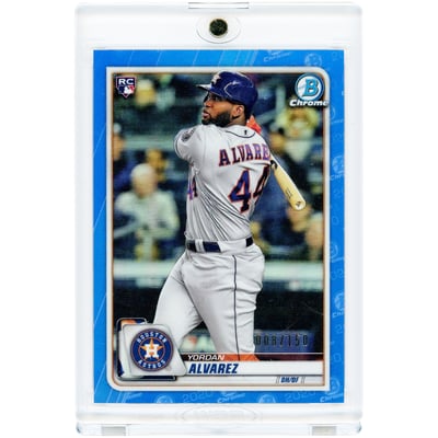 Yordan Alvarez Houston Astros 2020 Bowman Chrome Blue Refractor #25 #8/150 Rookie Card