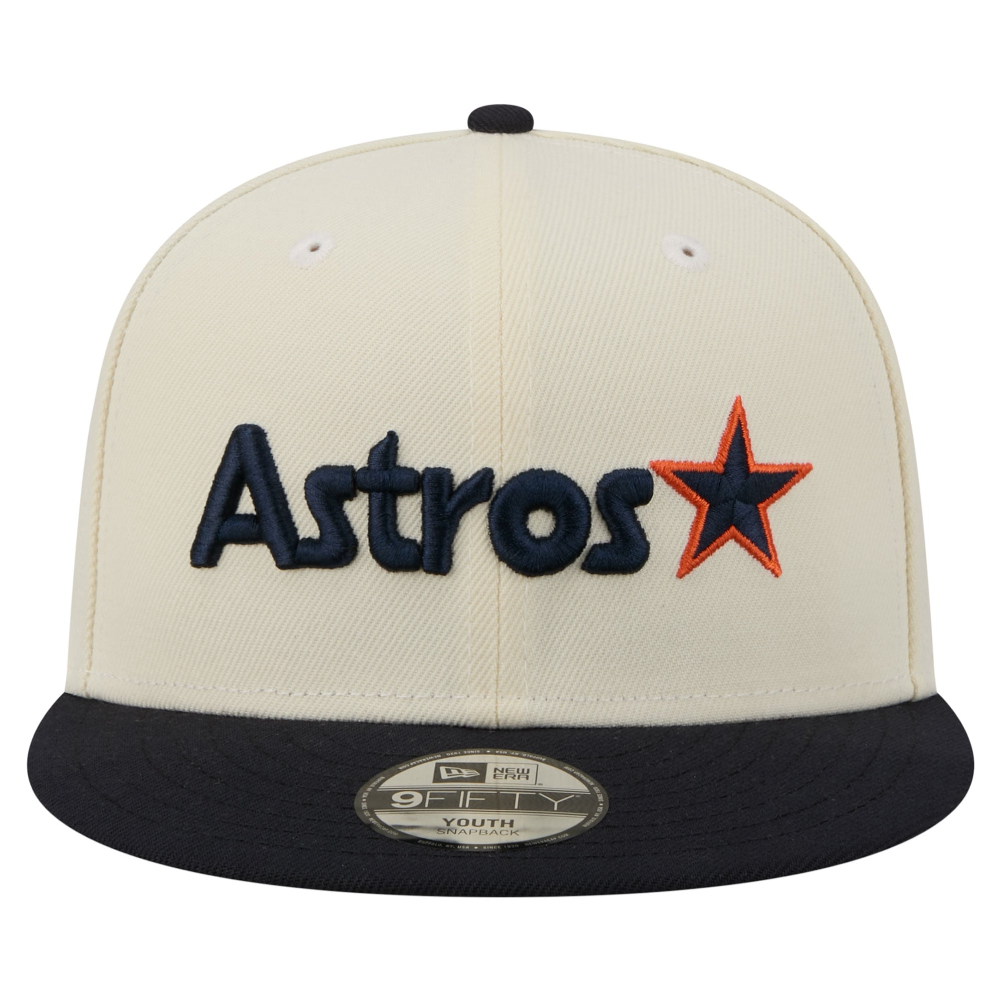 Youth New Era White Houston Astros Two-Tone 9FIFTY Snapback Hat