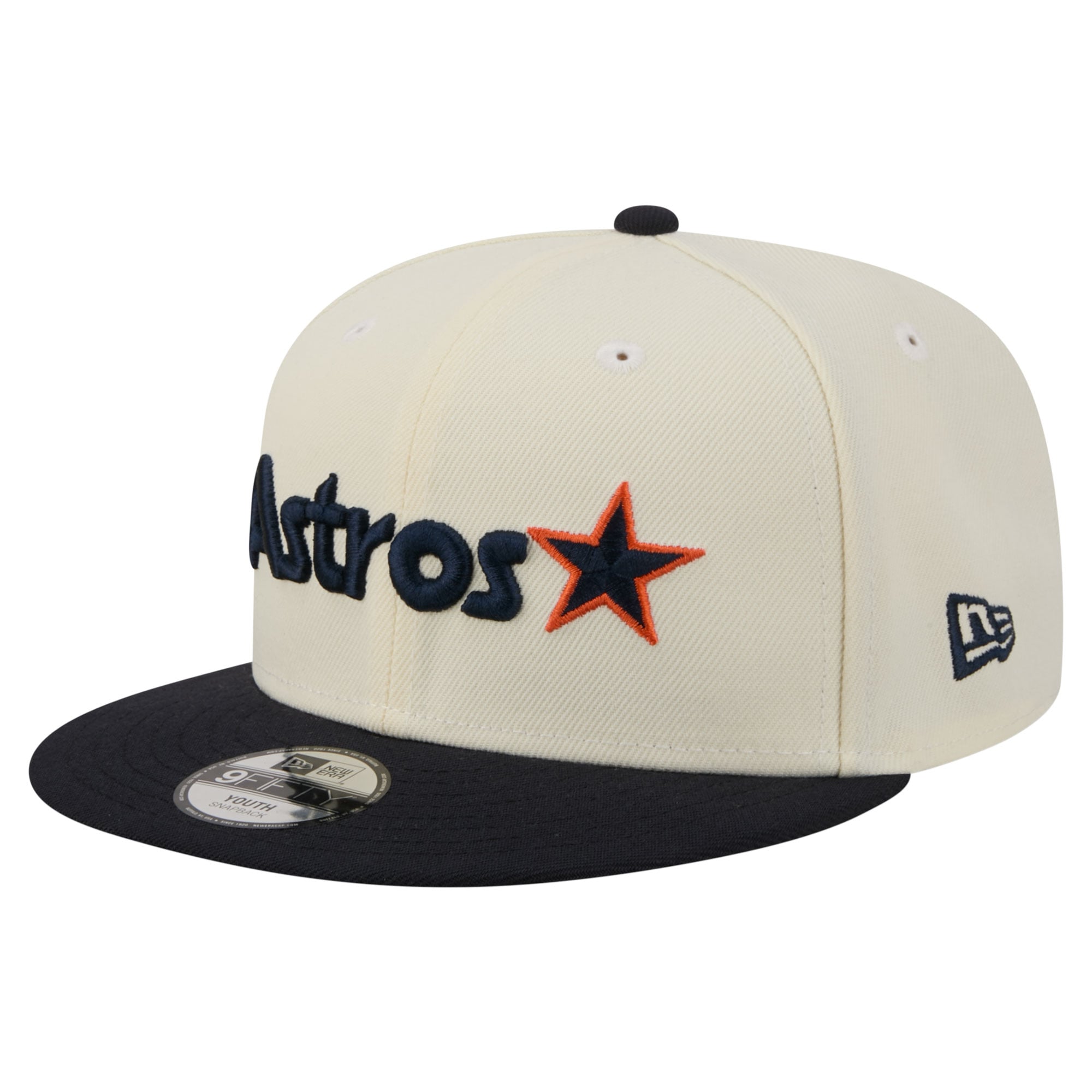 Youth New Era White Houston Astros Two-Tone 9FIFTY Snapback Hat