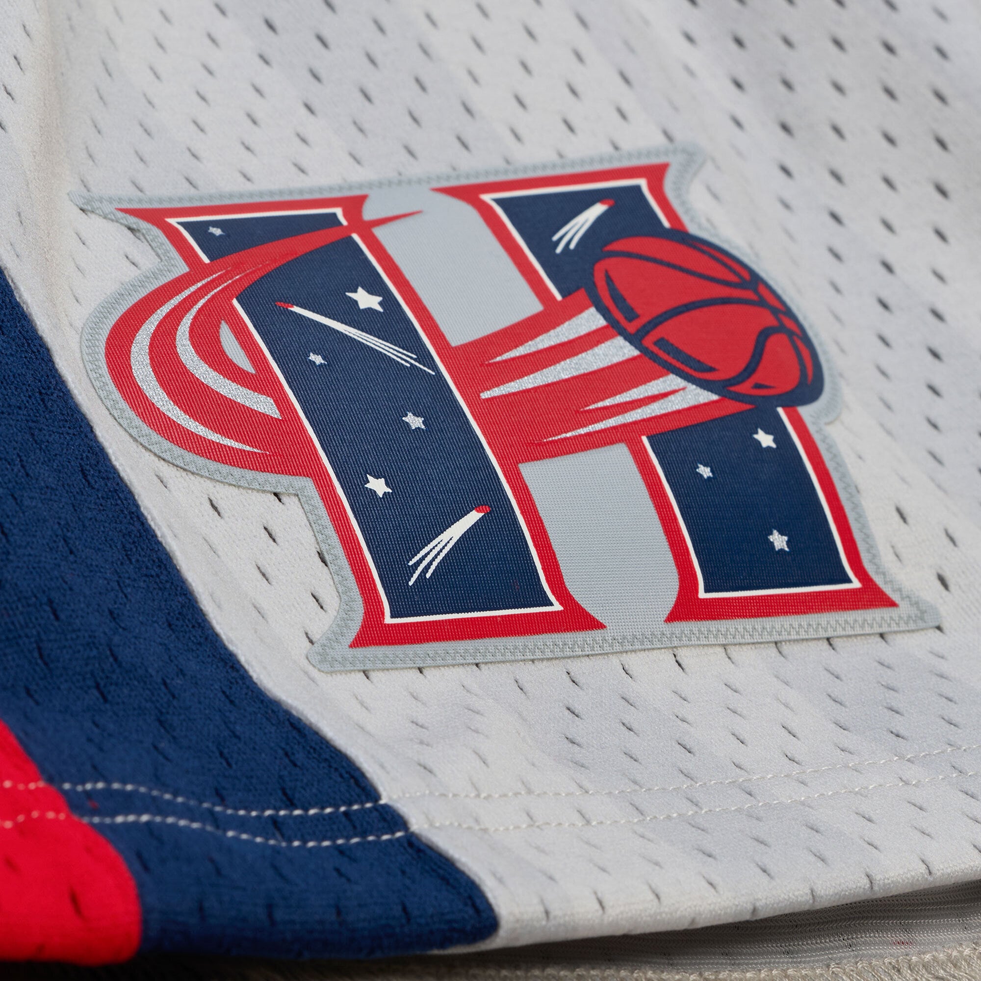 Men's Mitchell & Ness Silver Houston Comets 1997 Swingman Shorts - Court Origins