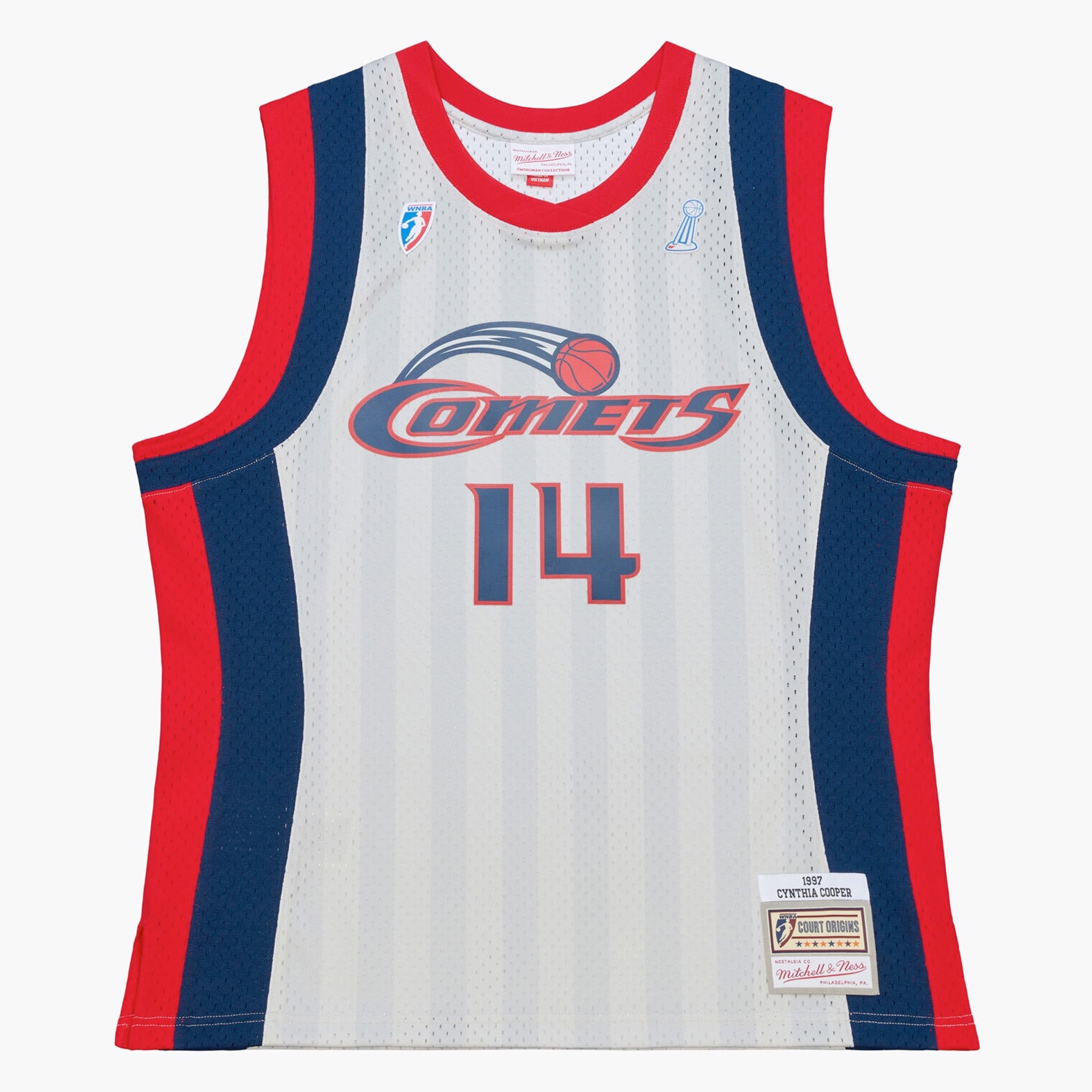 Unisex Mitchell & Ness Cynthia Cooper Silver Houston Comets 1997 Swingman Jersey - Court Origins