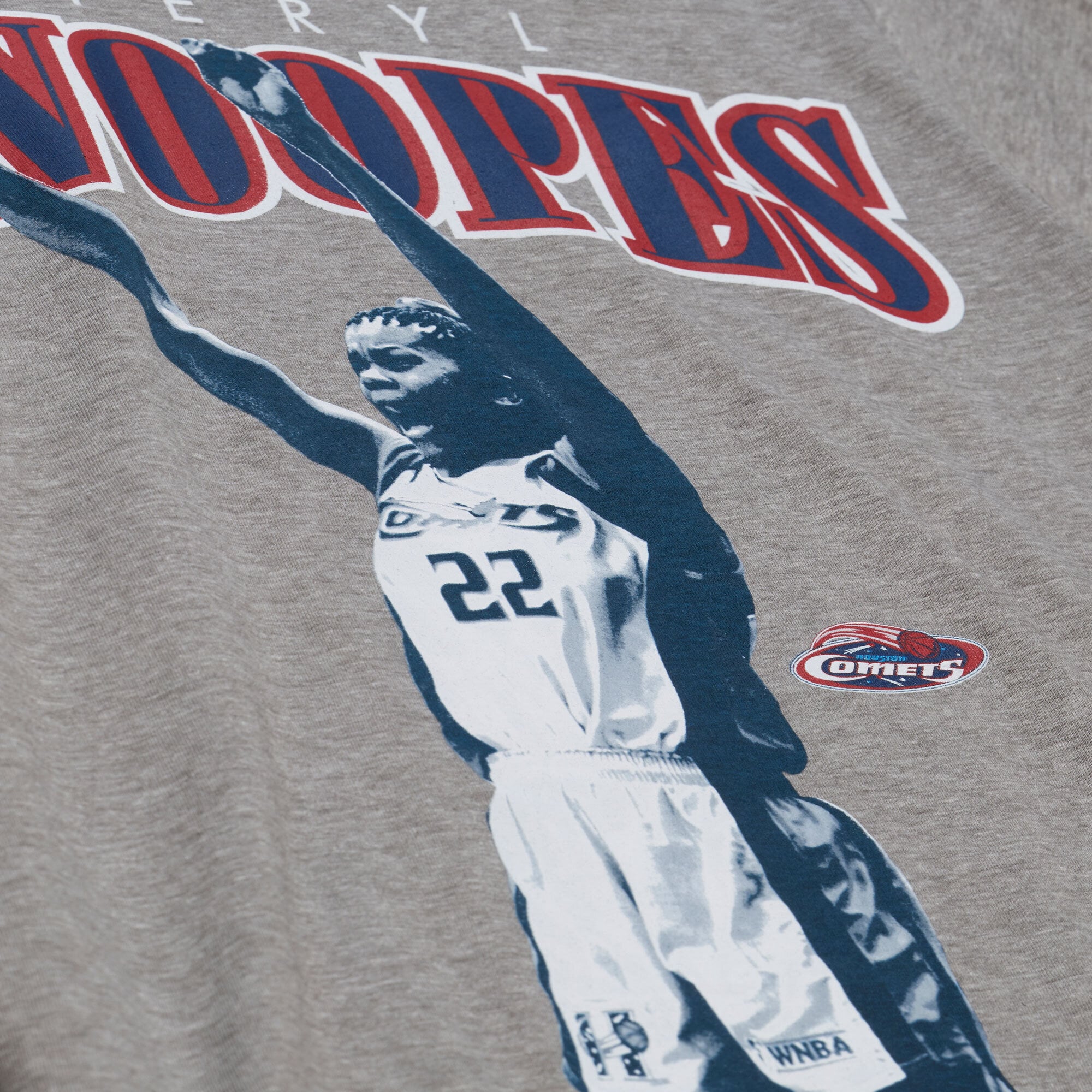 Unisex Mitchell & Ness Sheryl Swoopes Heather Gray Houston Comets Player Boyfriend T-Shirt - Court Origins