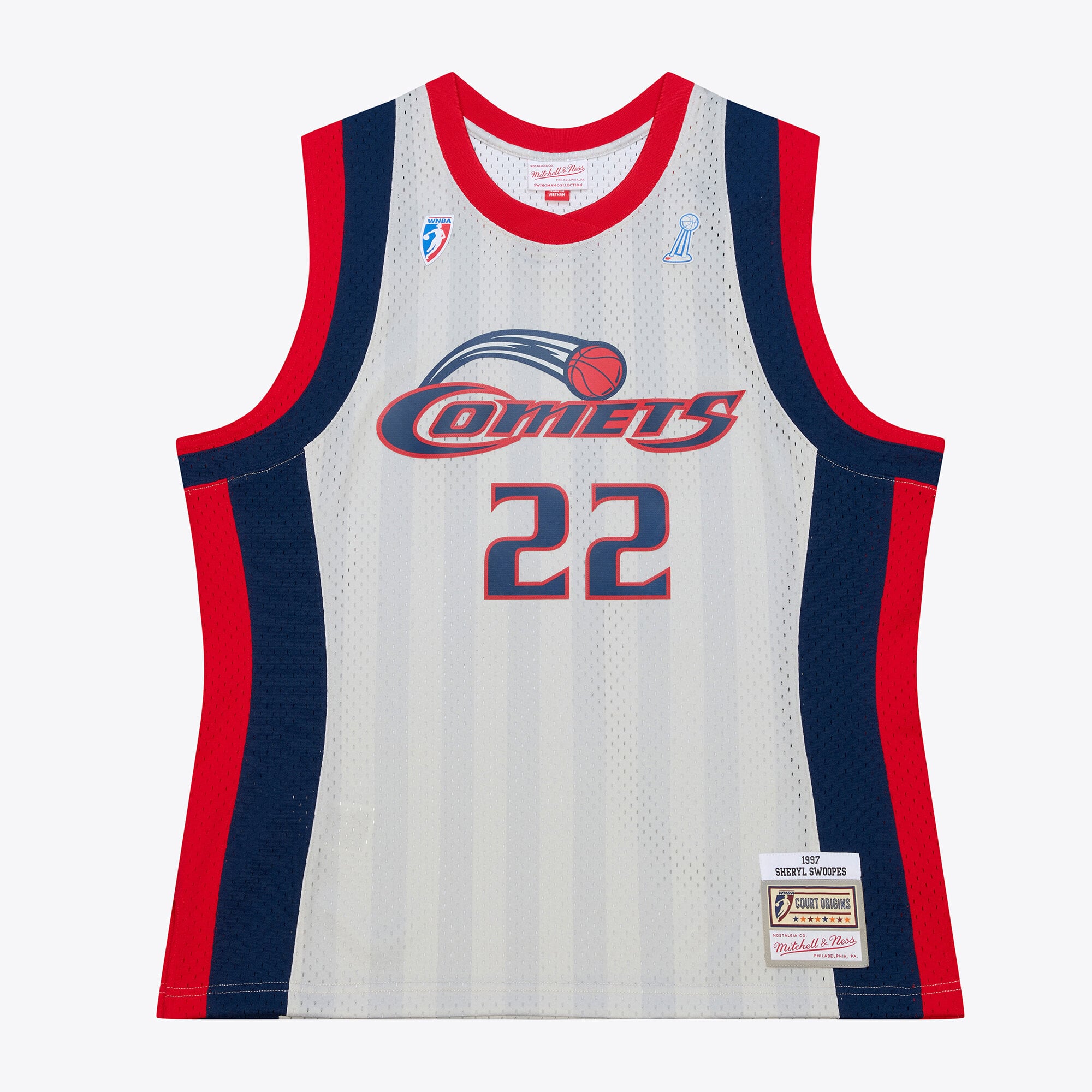Unisex Mitchell & Ness Sheryl Swoopes Silver Houston Comets 1997 Swingman Jersey - Court Origins