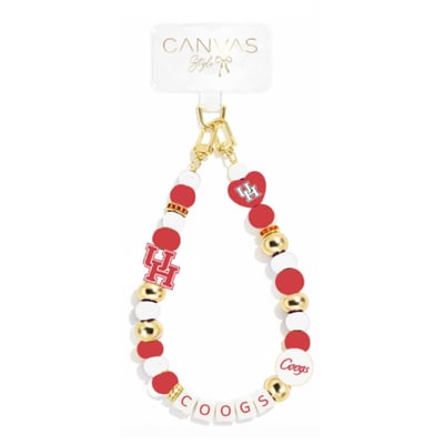 Houston Cougars CANVAS Style Beaded Wrislet