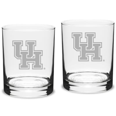 Houston Cougars 14oz. 2-Piece Classic Double Old-Fashioned Glass Set