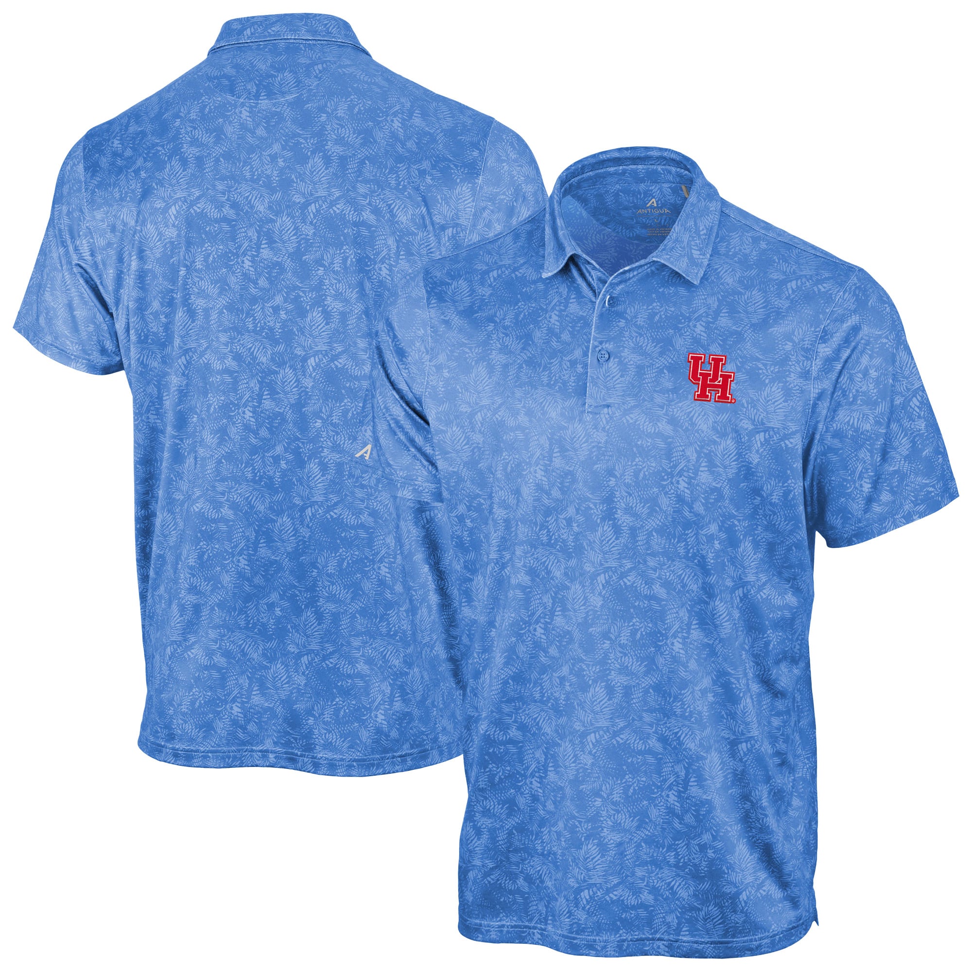 Polo Antigua bleu clair pour homme, Houston Cougars Lush