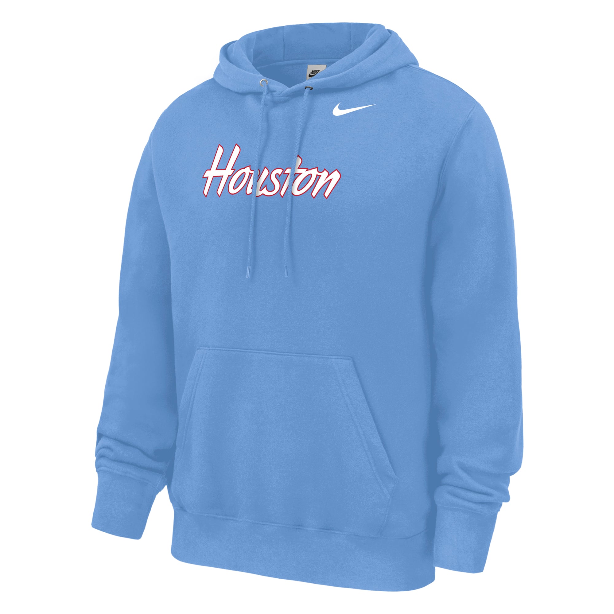 Sweat à capuche en polaire Nike bleu clair pour homme, Houston Cougars Club