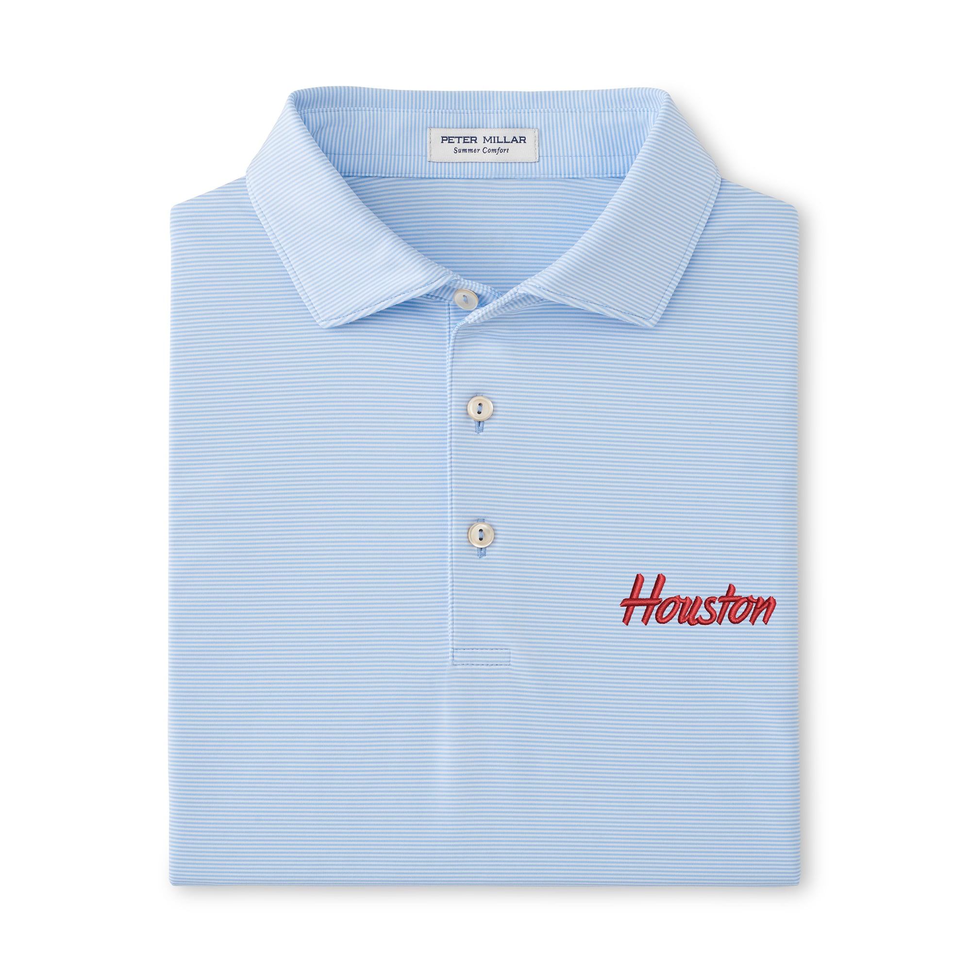 Polo de performance Peter Millar bleu clair Houston Cougars Jubilee pour homme