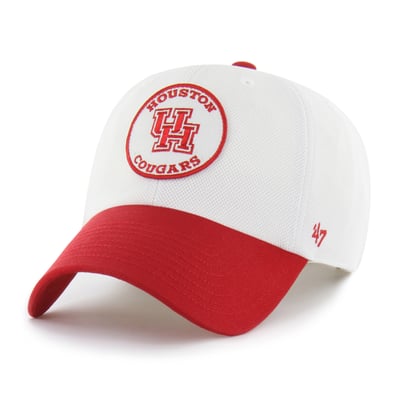 Houston Cougars '47 Unisex Pique Patch Clean Up Adjustable Hat - White/Red