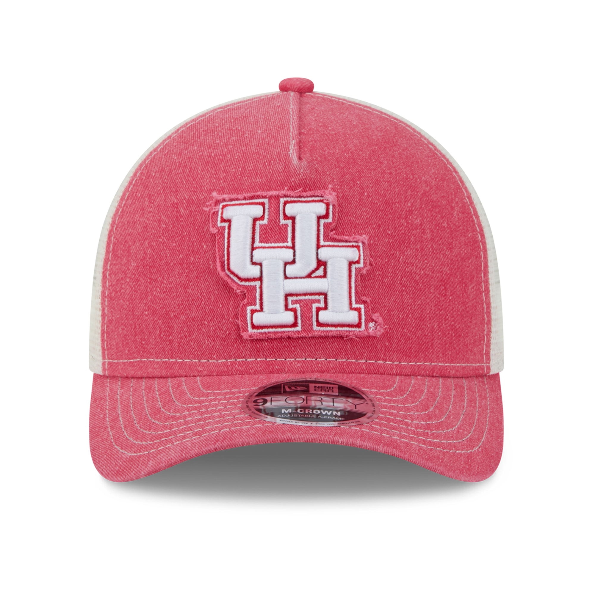 Casquette trucker unisexe New Era rouge Houston Cougars à motif dégradé en A 9FORTY