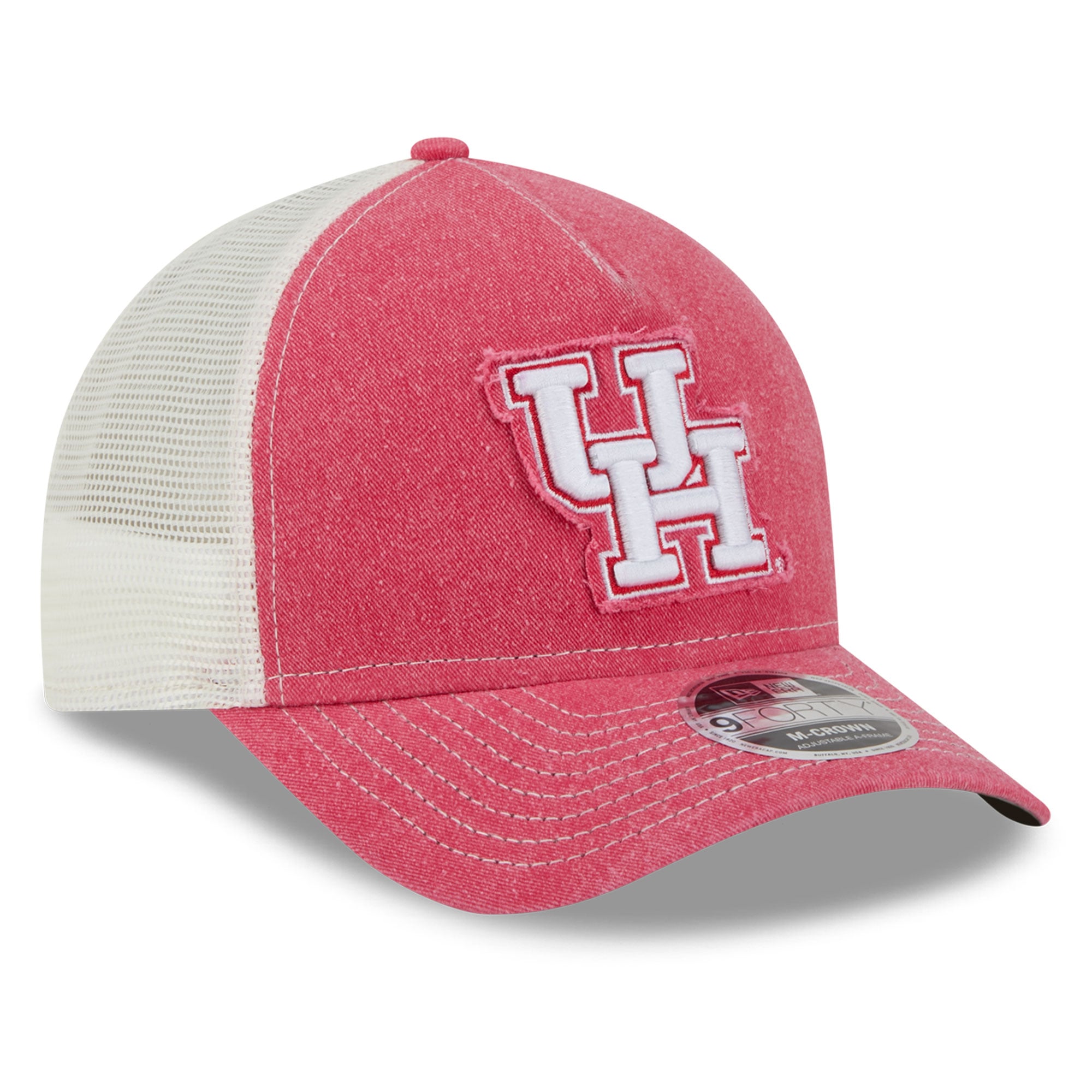 Casquette trucker unisexe New Era rouge Houston Cougars à motif dégradé en A 9FORTY