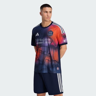 Maillot authentique Houston Dynamo FC adidas 2026 Mission Control avec écusson sur le terrain - Bleu