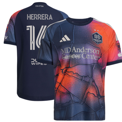 Maillot authentique Héctor Herrera Houston Dynamo FC adidas 2026 Mission Control On-Field Patch - Bleu