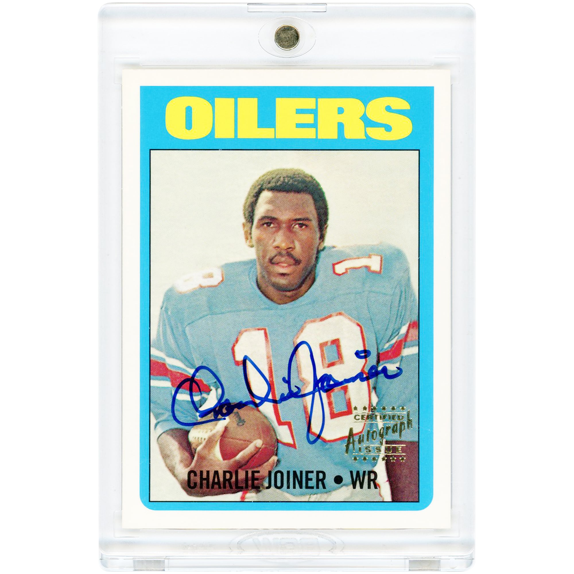 Charlie Joiner Houston Oilers Autographed 1998 Topps 1972 Topps Design #244 Card