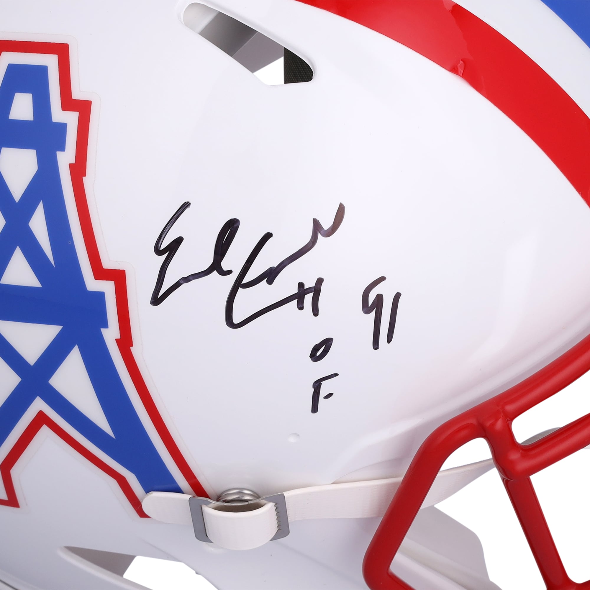 Earl Campbell Houston Oilers Autographed Riddell Speed Authentic Helmet with "HOF 91 Inscription