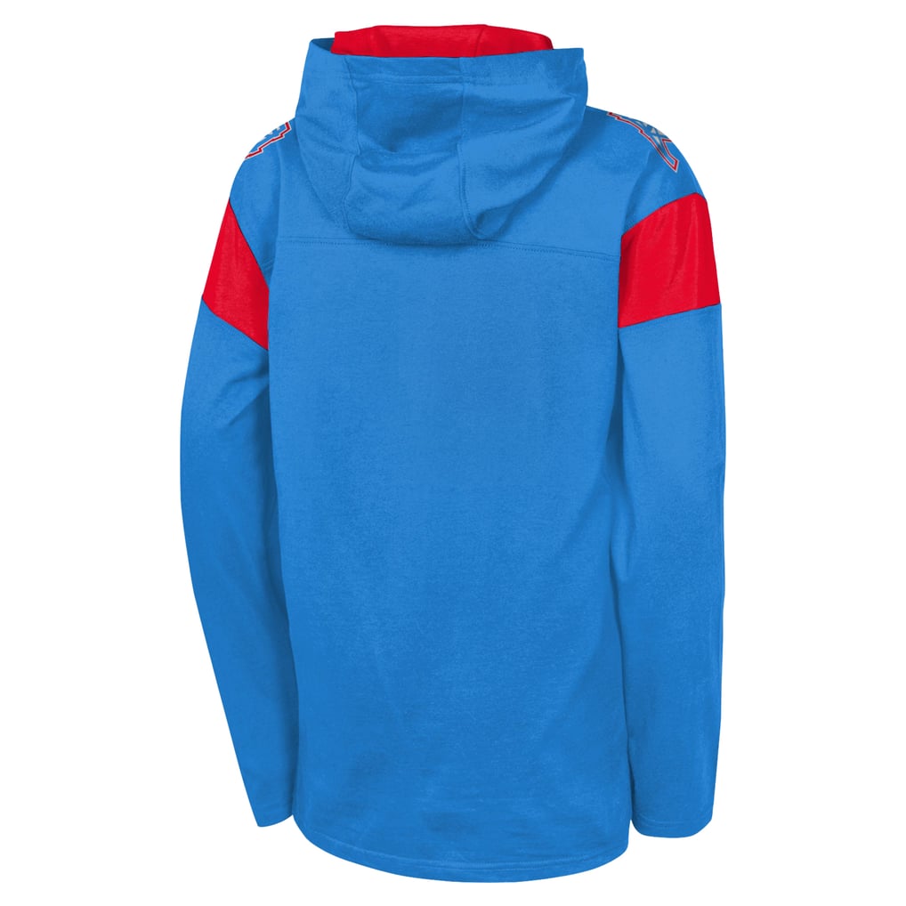 T-shirt à capuche à manches longues rétro pour jeunes des Houston Oilers The Champ is Here - Bleu clair