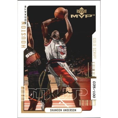 2000-01 Upper Deck MVP Gold Script #60 Shandon Anderson
