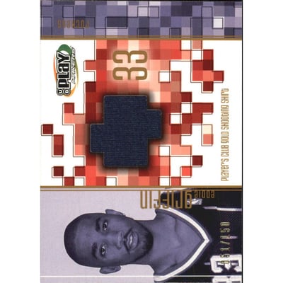 2001-02 Upper Deck Playmakers PC Shooting Shirt Gold #EGGS Eddie Griffin