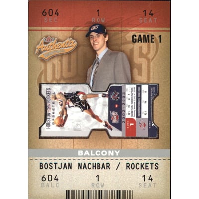 2002-03 Fleer Authentix Balcony #115 Bostjan Nachbar