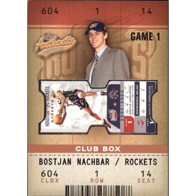 2002-03 Fleer Authentix Club #115 Bostjan Nachbar