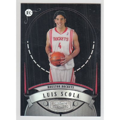 2007-08 Bowman Sterling Refractors Black #LS Luis Scola