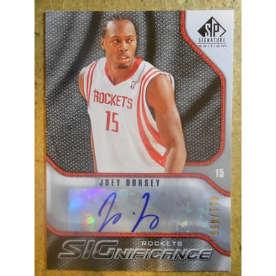 2009-10 SP Signature Edition SIGnificance #SDO Joey Dorsey/499