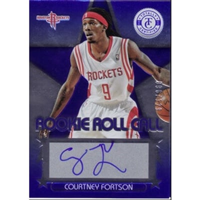 2012-13 Totally Certified Rookie Roll Call Autographs Blue #62 Courtney Fortson/129