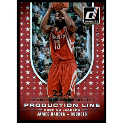 2014-15 Donruss Production Line Scoring Stat Line Season #5 James Harden/254