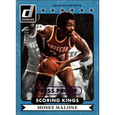 2014-15 Donruss Scoring Kings Press Proofs Purple #28 Moses Malone