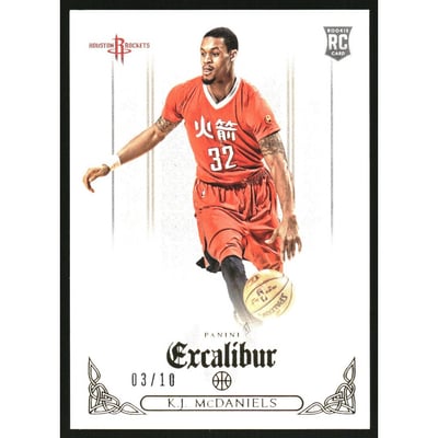 2014-15 Panini Excalibur Gold #188 K.J. McDaniels