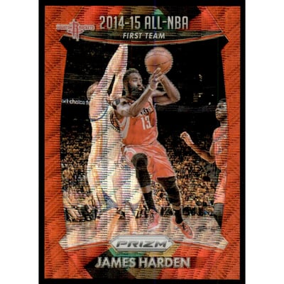2015-16 Panini Prizm Prizms Ruby Wave #378 James Harden ANBA