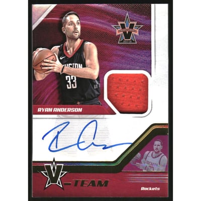 2017-18 Panini Vanguard V-Team Signatures Swatches #47 Ryan Anderson/99