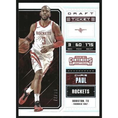 2018-19 Panini Contenders Draft Picks Draft Ticket #9 Chris Paul
