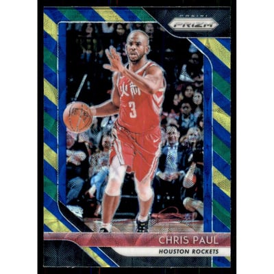 2018-19 Panini Prizm Prizms Choice Blue Yellow and Green #24 Chris Paul