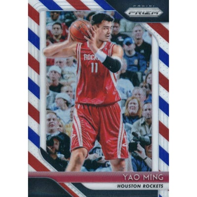 2018-19 Panini Prizm Prizms Red White and Blue #135 Yao Ming
