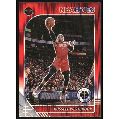 2019-20 Hoops Premium Stock Prizms Red Flash #129 Russell Westbrook