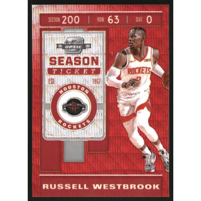2019-20 Panini Contenders Optic Red Wave #68 Russell Westbrook