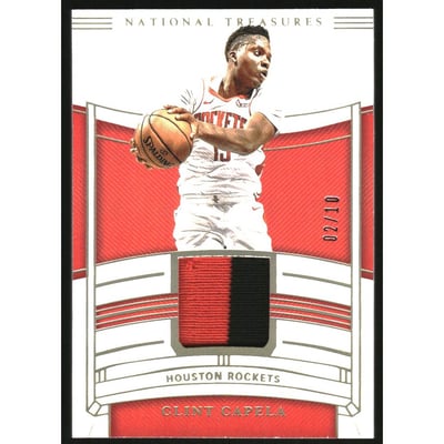 2019-20 Panini National Treasures Jersey Treasures Prime #24 Clint Capela/10