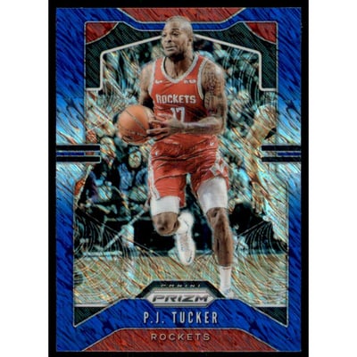 2019-20 Panini Prizm Prizms Premium Blue Shimmer #111 P.J. Tucker