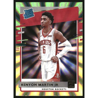 2020-21 Donruss Holo Green and Yellow Laser #224 Kenyon Martin Jr. RR